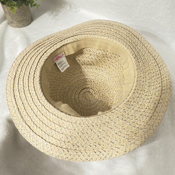 Capelli Straw Sun Hat with Pink and Green Watermelon Design - Picture 3 of 4